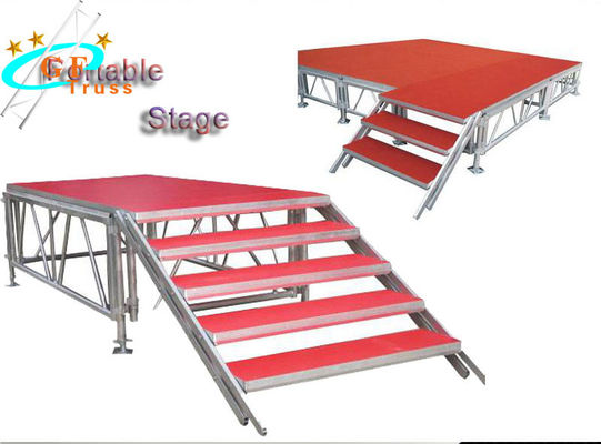 perayaan Aluminium Adjustable Tinggi 1.2M Plywood Portable Stage