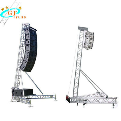 Aktivitas Luar Ruangan 12M Aluminium Line Array Speaker Truss 50 * 3mm Tabung Utama