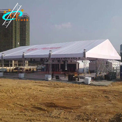 TUV Gable Shape Aluminium Truss Roof System Dengan Panggung