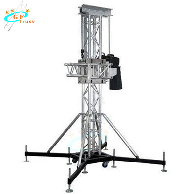 6061 Telescopic Lifting Tower Untuk Sistem Truss Pencahayaan Panggung Aluminium