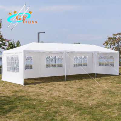 Tenda Pesta Pernikahan Tahan Air Putih Dengan 8 Dinding Samping Yang Dapat Dilepas