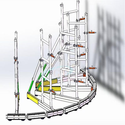 Ladder Shape Curved LED Screen Truss Group Mendukung Sistem Truss