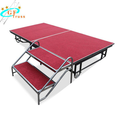 Platform Panggung Aluminium Bergerak Aluminium Luar Ruangan Pijakan Kayu Panggung