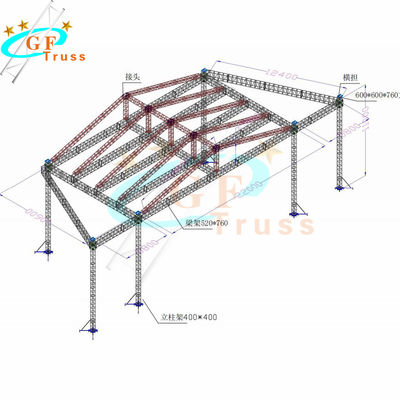 populer desain aluminium rangka atap luar dengan gambar CAD