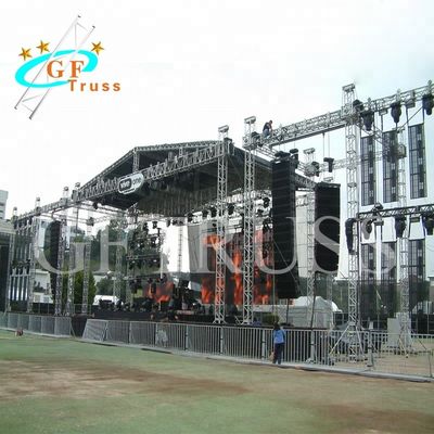 Disesuaikan Aluminium Stage Goal Post Lighting Truss Circular Roof