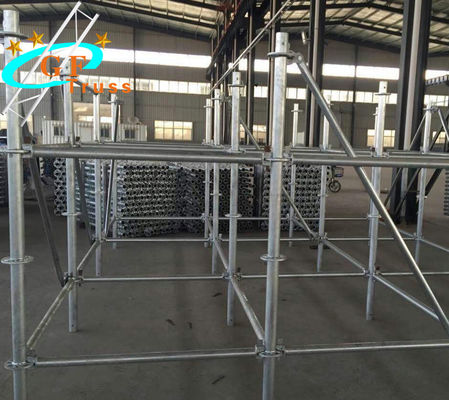 Sistem Tahap Truss Scaffold Layer Aluminium Alloy Memuat Memuat 0.5M 4M Panjang