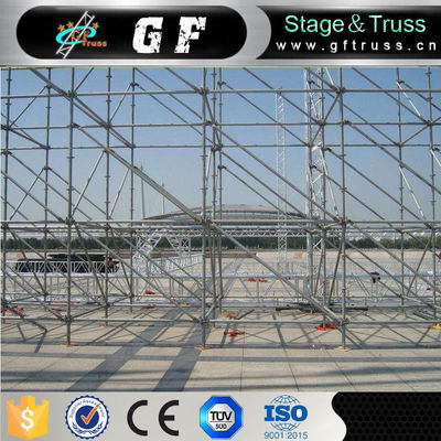 Sistem Tahap Truss Scaffold Layer Aluminium Alloy Memuat Memuat 0.5M 4M Panjang