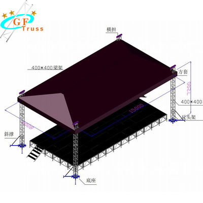 Spigot Aluminium Lighting Stage 290 * 290mm LED Screen Truss