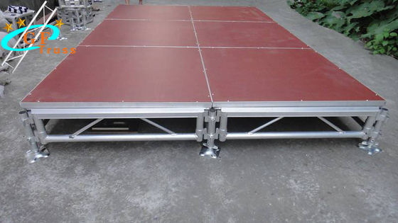 perayaan Aluminium Adjustable Tinggi 1.2M Plywood Portable Stage