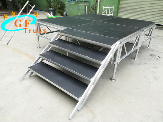 perayaan Aluminium Adjustable Tinggi 1.2M Plywood Portable Stage