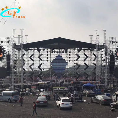 Panggung Luar Ruangan 12M Spigot Aluminium Lighting Truss