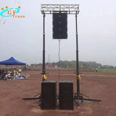 Line Array Crank Stand Lighting Truss Lift Tower Untuk Lampu Gantung