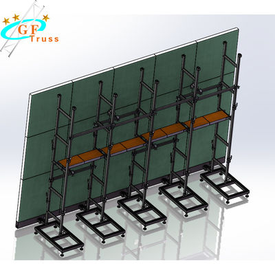 Bingkai Kabinet 1M Layar LED Ground Mendukung Struktur Truss Tampilan