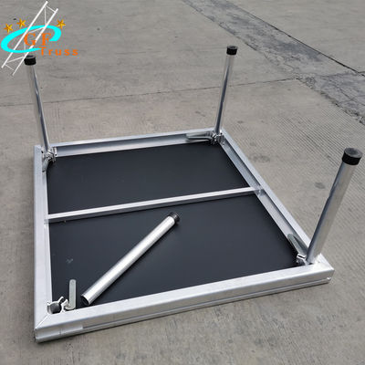 Black Aluminium Alloy 4 Legs 2.62ft Pameran Panggung Diy Platform