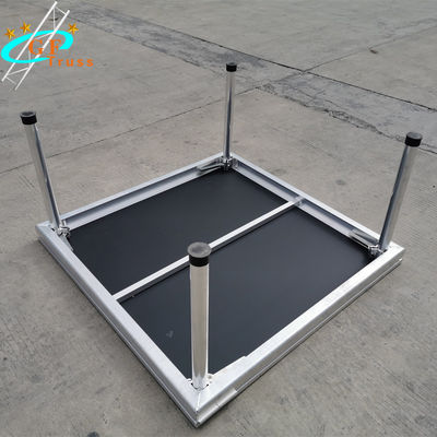 Black Aluminium Alloy 4 Legs 2.62ft Pameran Panggung Diy Platform