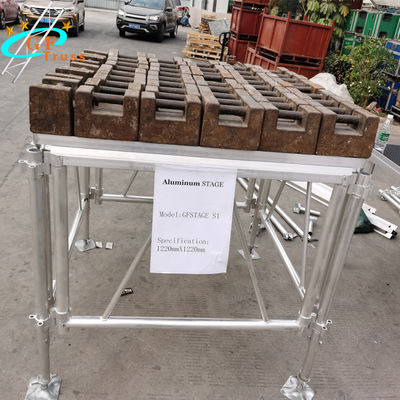 Platform Pertunjukan Aluminium 3.94ft 50mm Seluler yang Dapat Dilipat