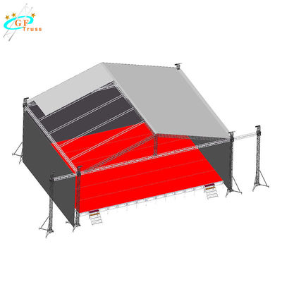 28M Led Lighting Mobile Stage Truss Dengan Sistem Terbang Sayap PA