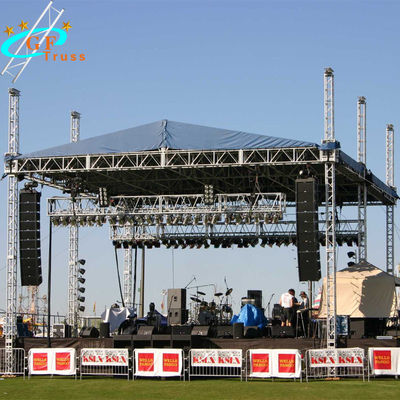 Pencahayaan pameran Line Array Aluminium Spigot Truss 520 * 760mm