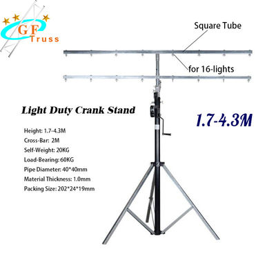 ISO9001 Black Light Tower Metal Speaker Berdiri Untuk Aluminium Truss