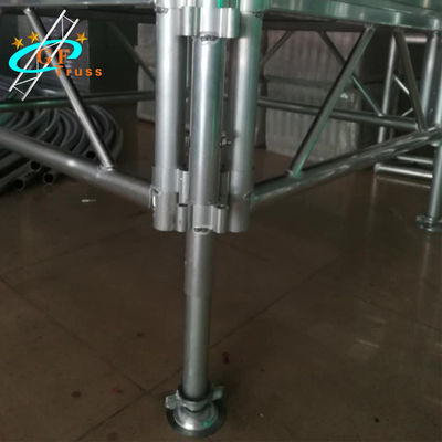 Desain kinerja GF Concert Stage membongkar platform panggung aluminium dengan tangga portabel