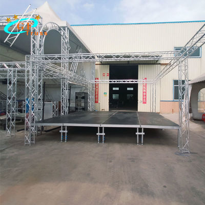 Platform Panggung Aluminium 5 lantai Digunakan Dekorasi Kayu Portabel