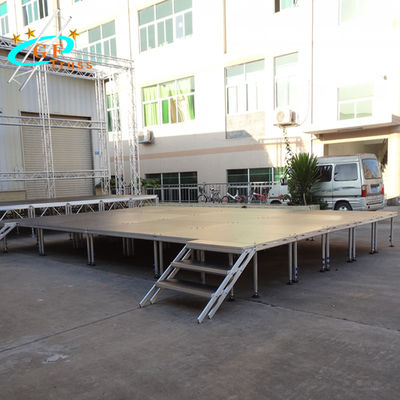 Platform Panggung Aluminium 5 lantai Digunakan Dekorasi Kayu Portabel