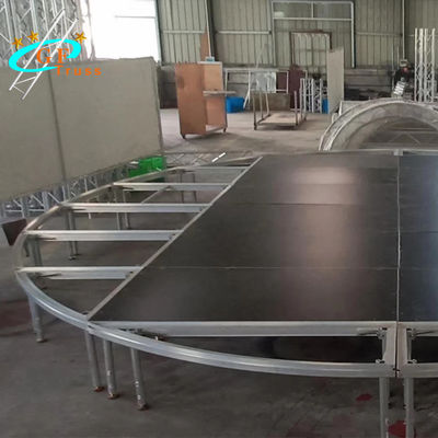 Platform Panggung Aluminium 5 lantai Digunakan Dekorasi Kayu Portabel