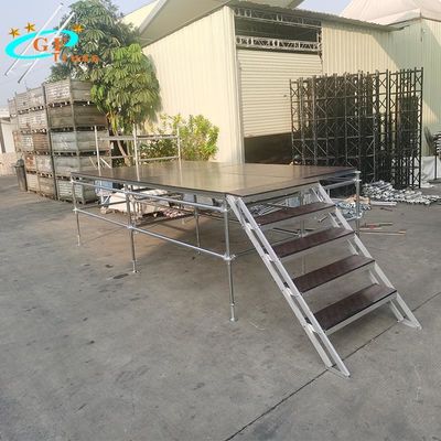 Platform 6061-T6 Aluminium Truss Stage Movable Scaffolding