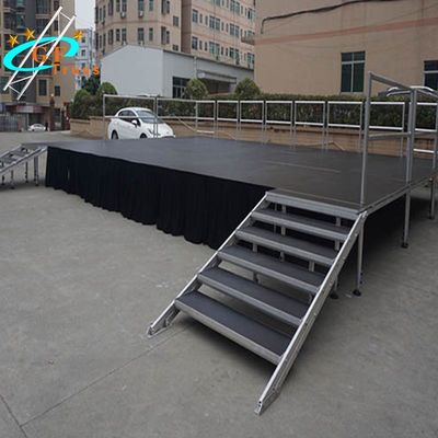 Platform Panggung Kayu Kaki Aluminium 6061-T6 750kg / Sqm