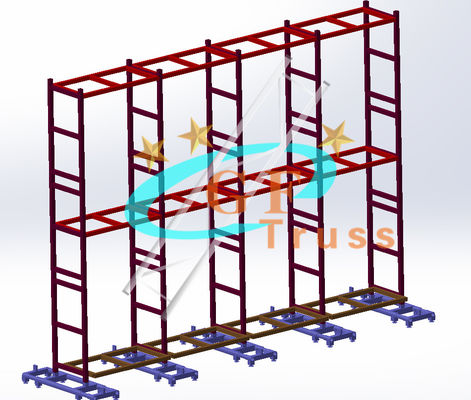 50 * 3mm Ground Stand Dukungan Truss Layar LED Untuk Kabinet LED