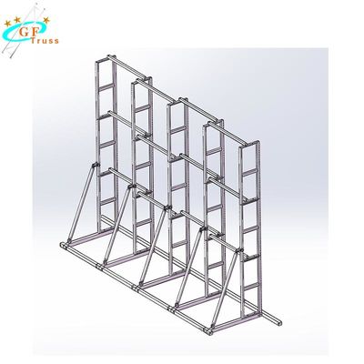 Aluminium 50 * 3mm Truss Layar LED Tabung Utama Untuk Kabinet LED