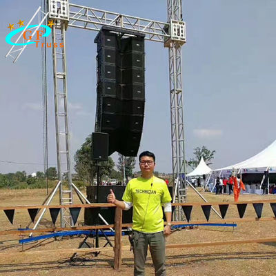 Spigot Type Alu 6082-T6 Line Array Truss Untuk Acara Dalam Ruangan