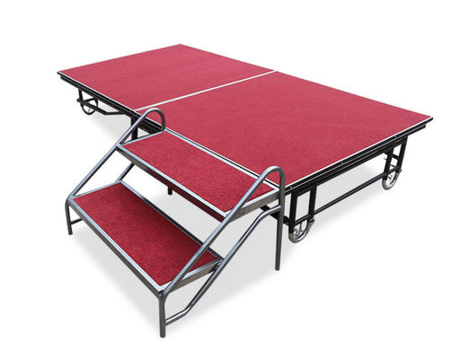 Red GF Steel Aluminium Stage Platform Mobile Folding Stage Truss Untuk Pertunjukan