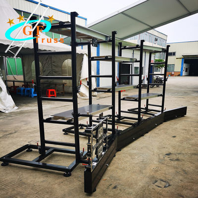 Aluminium LED Screen Wall Ground Stand Mendukung Truss Ukuran Disesuaikan