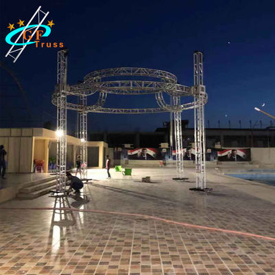 Disesuaikan Aluminium Stage Goal Post Lighting Truss Circular Roof