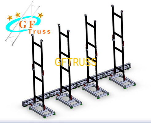 6061 Aluminium LED Screen Truss Wall Ground Support Hitam