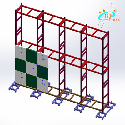 Aluminium LED Screen Wall Ground Stand Support Truss Untuk Kabinet LED