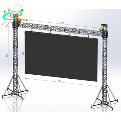 Hanging LED Screen Lighting Aluminium Goal Post Truss