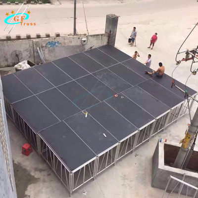 Platform Panggung Aluminium Kayu Dengan Pagar Tangga
