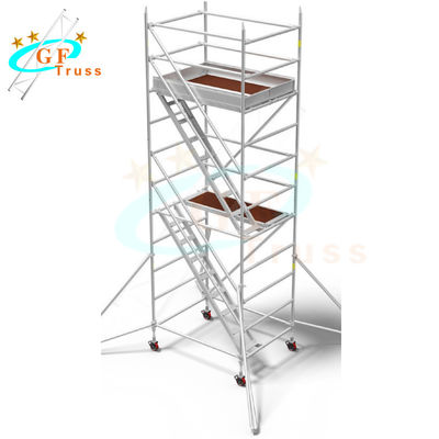 6082 Aluminium Scaffold Tower Pipe Parts Dengan Climb Ladder