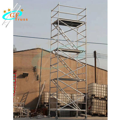 6082 Aluminium Scaffold Tower Pipe Parts Dengan Climb Ladder