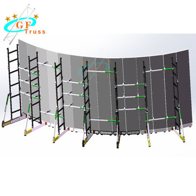 Grup Dinding Layar LED Melengkung Mendukung Sistem Truss Untuk Kabinet