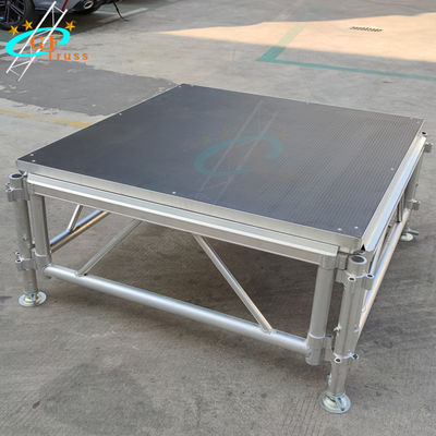 Platform Panggung Aluminium Tinggi Disesuaikan 0,6-1,0m Non-Slip