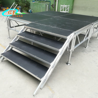 Platform Panggung Aluminium Tinggi Disesuaikan 0,6-1,0m Non-Slip